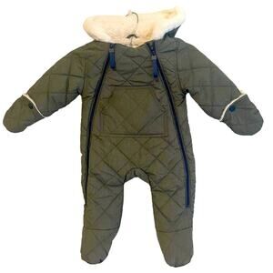 Urban Republic Faux Fur Green Bunting Jacket NWT Size 3‎ Months